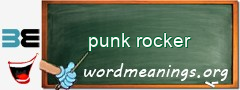 WordMeaning blackboard for punk rocker